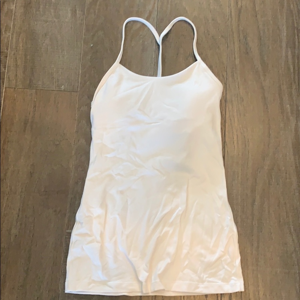 - Lululemon white tank